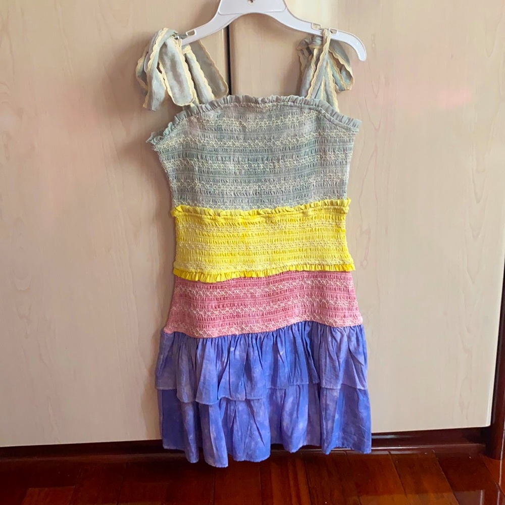 NEVER WORN Smocked tiered dress